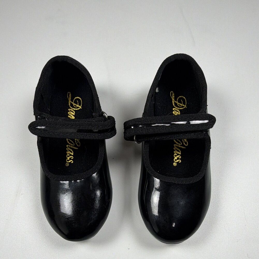 Dance Class Children’s 7.5 Black Patent Tap Dance Shoes